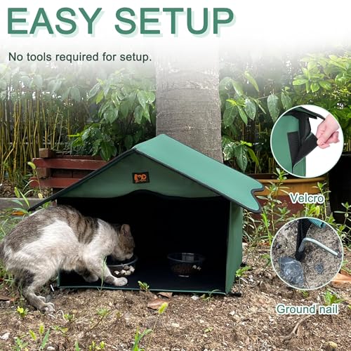 Outdoor Cat House Waterproof Pet Shelter B33686