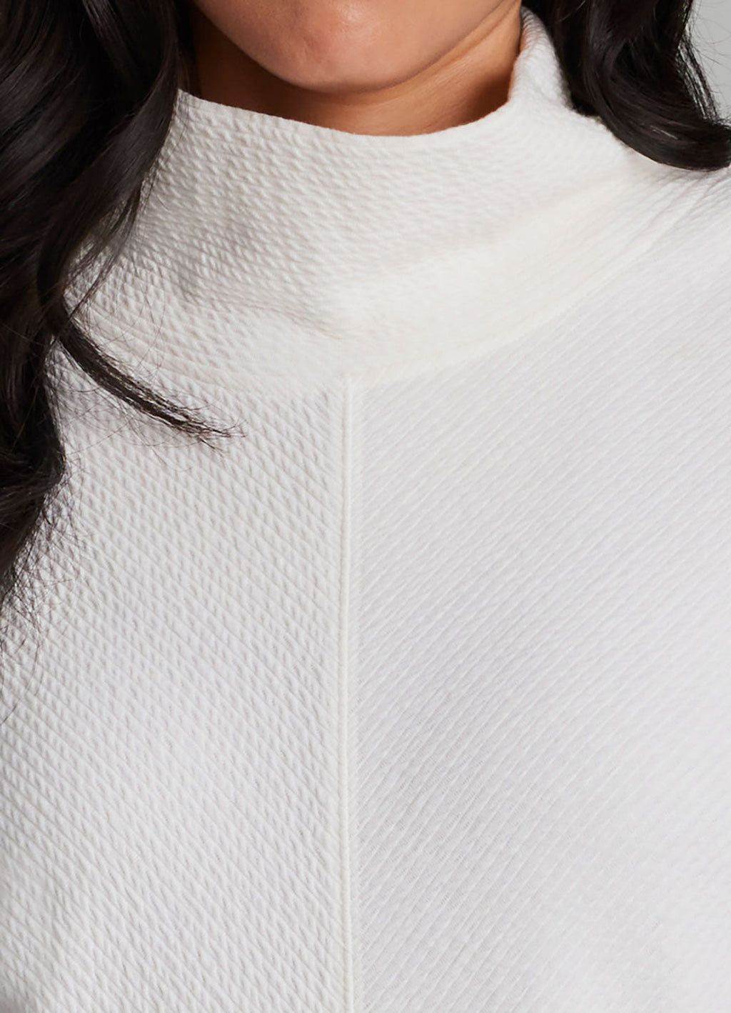 Studio Jacquard Mock Neck Pullover