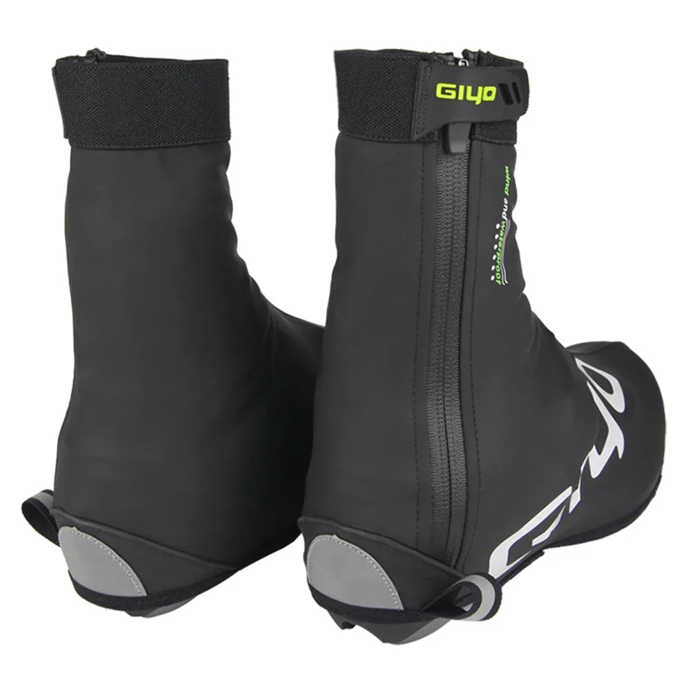 Waterproof PU Cycling Shoes Covers with Reflective Design H29406