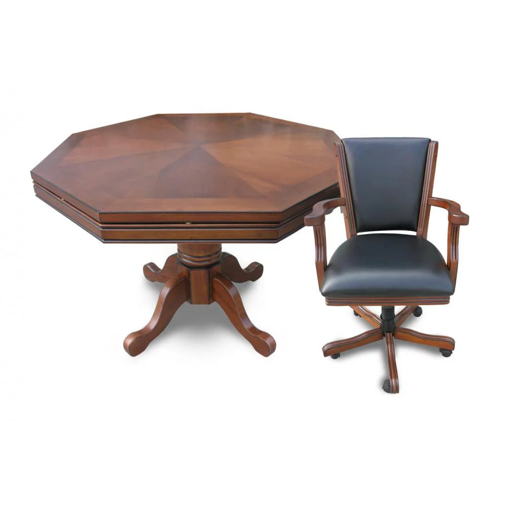 3-in-1 Poker Table with 4 Arm Chairs G19618