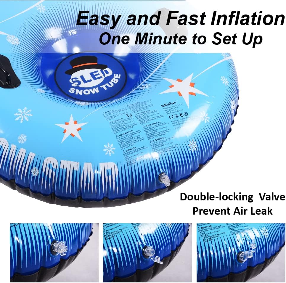 48-inch Inflatable Snow Tube with Handles C7213