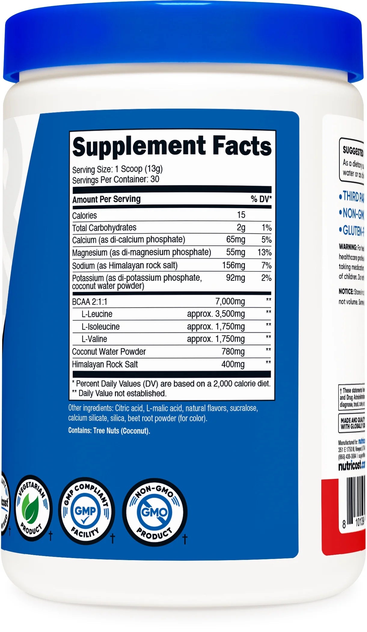 BCAA Hydration Powder Fruit Punch 30 Servings W102969