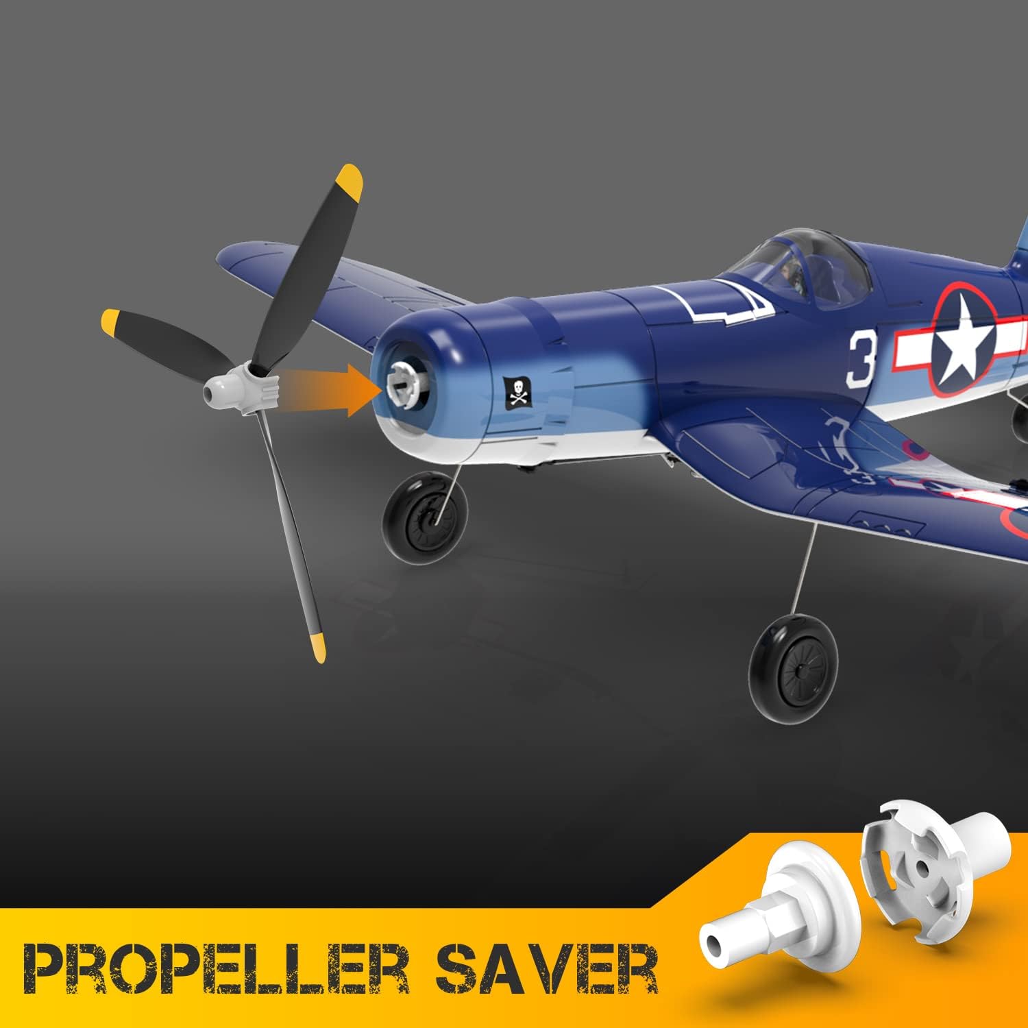 RC Plane 4CH RC Airplane Ready to Fly with Upgraded Canopy I72965
