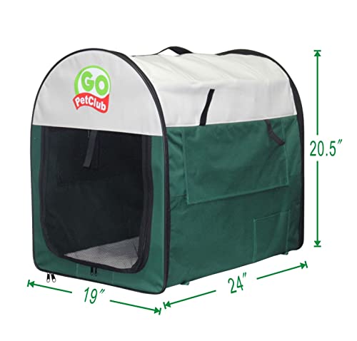 43" Soft Collapsible Dog Crate with Durable Mesh Windows, Forest Green Camo Z9850