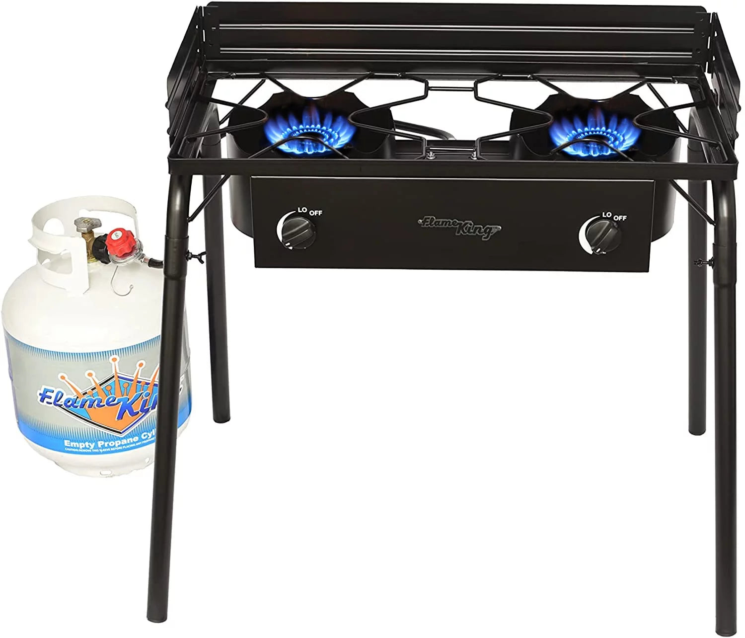 200,000 BTU LP Gas 2 Burner Cooktop Stove with Regulator Hose K75431