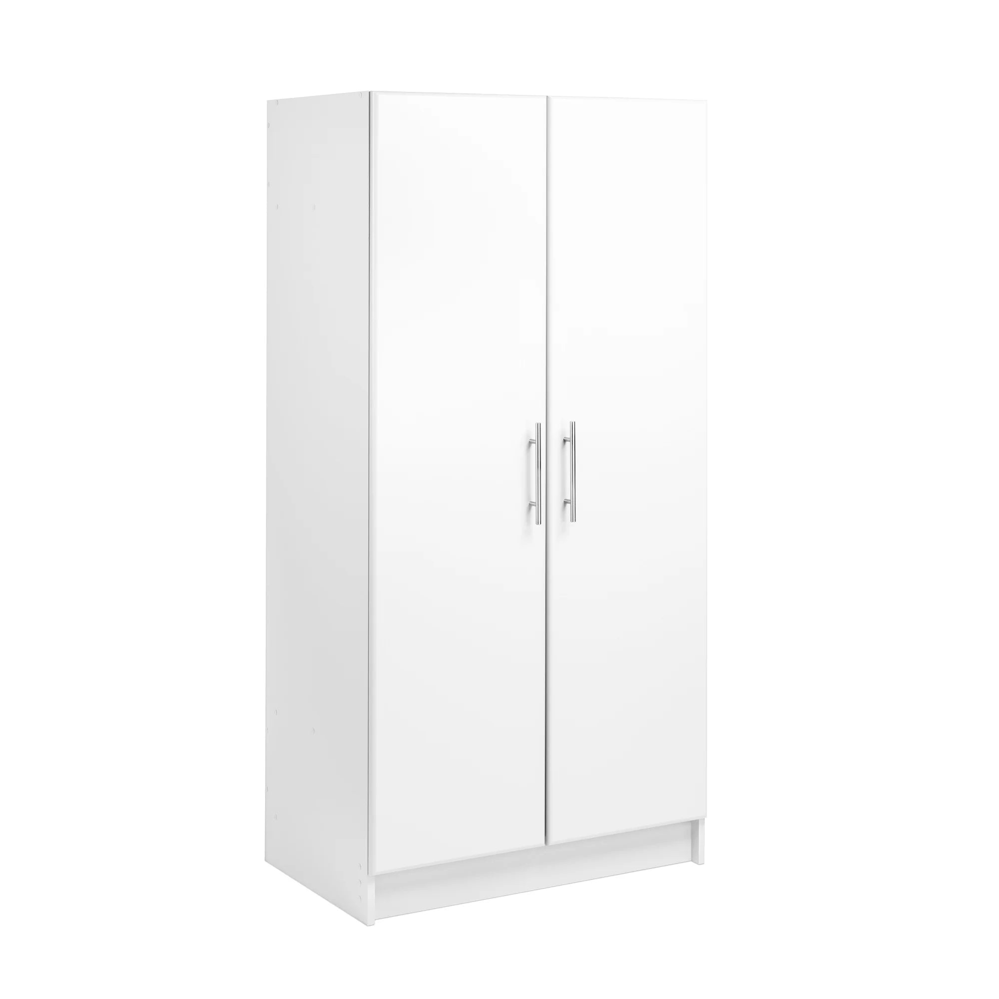 White Wardrobe Closet with Hanging Rail Z2575