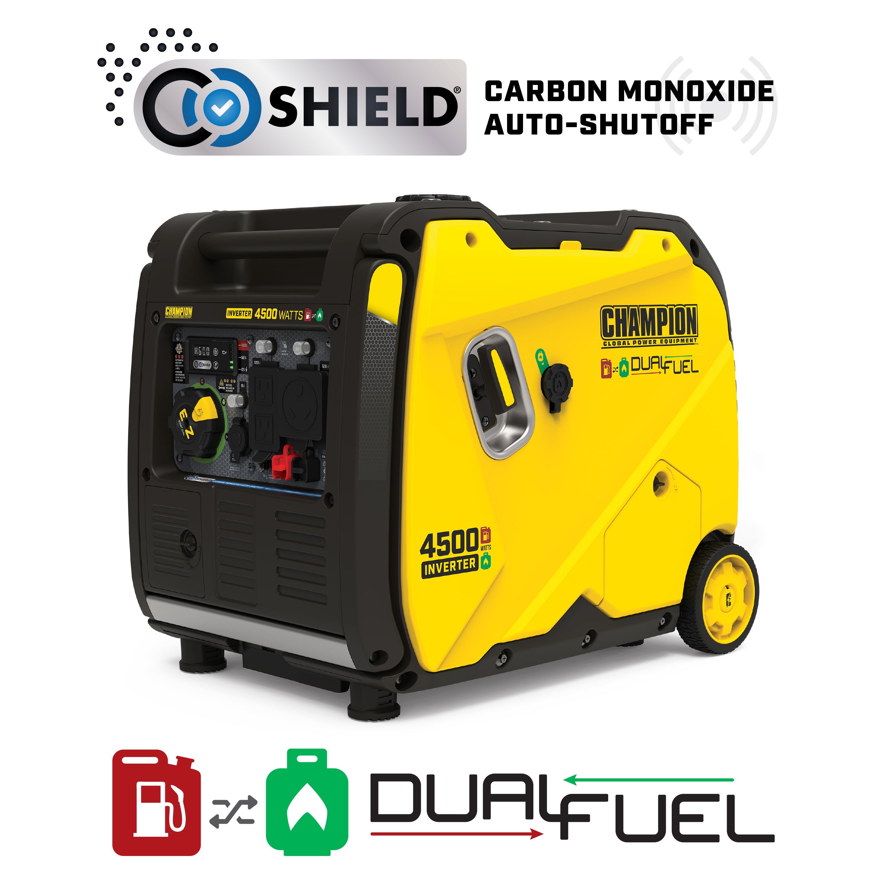 4500-Watt Portable Dual Fuel Inverter Generator I280