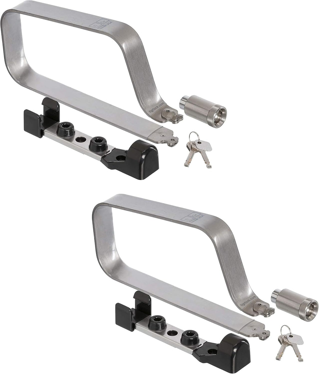 2-Pack Titanium Bike Locks with 2 Mounting Clips R496
