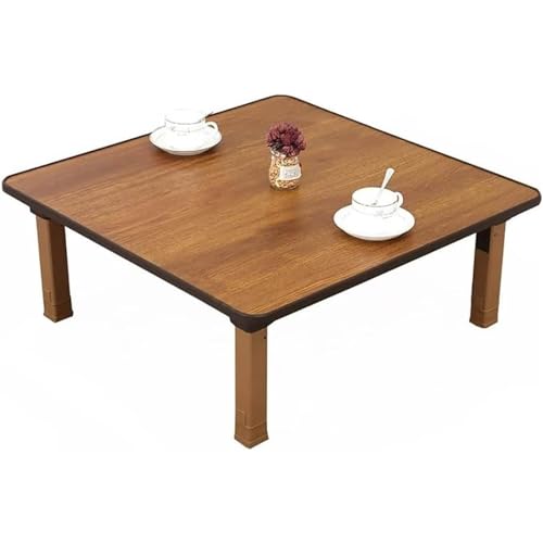 Japanese-Style Square Folding Tea Coffee Table, Adjustable Low Table, 70 * 70cm D9740
