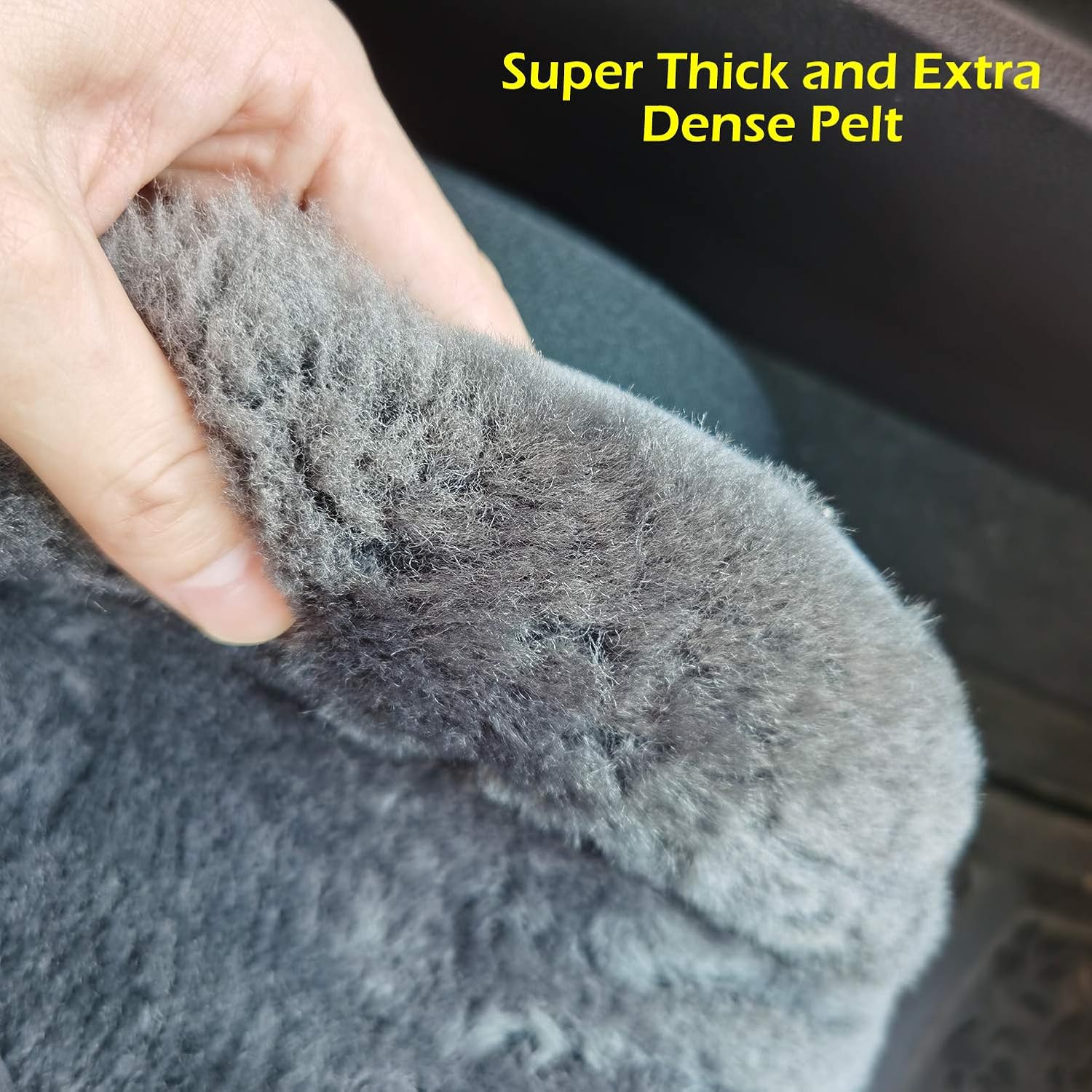 Charcoal Sheepskin Seat Cover E393113