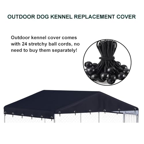 Black 600D Waterproof Oxford Fabric Outdoor Dog Kennel Cover W66131