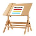 Solid Wood Drafting Table with 36" x 24" Angle Adjustable Top L9769