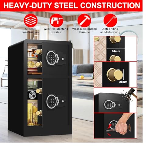 7.2Cu ft Water and Fireproof Large Safe with Two Departments G96091