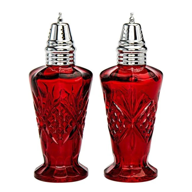 Red Crystal Salt & Pepper Shaker Set M188