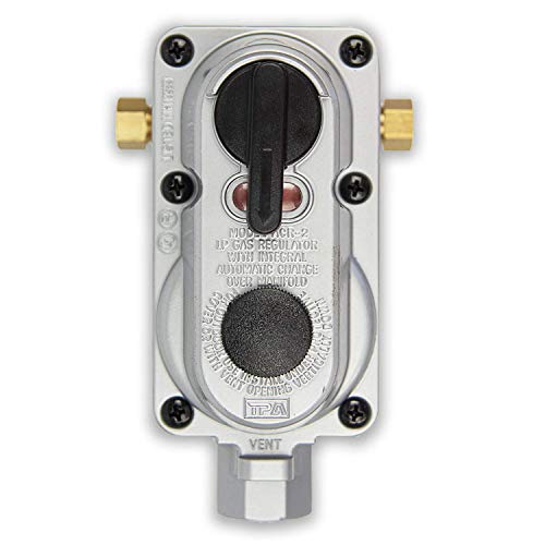 2-Stage Auto Changeover LP Propane Gas Regulator With Two 12 Inch Pigtails J55367