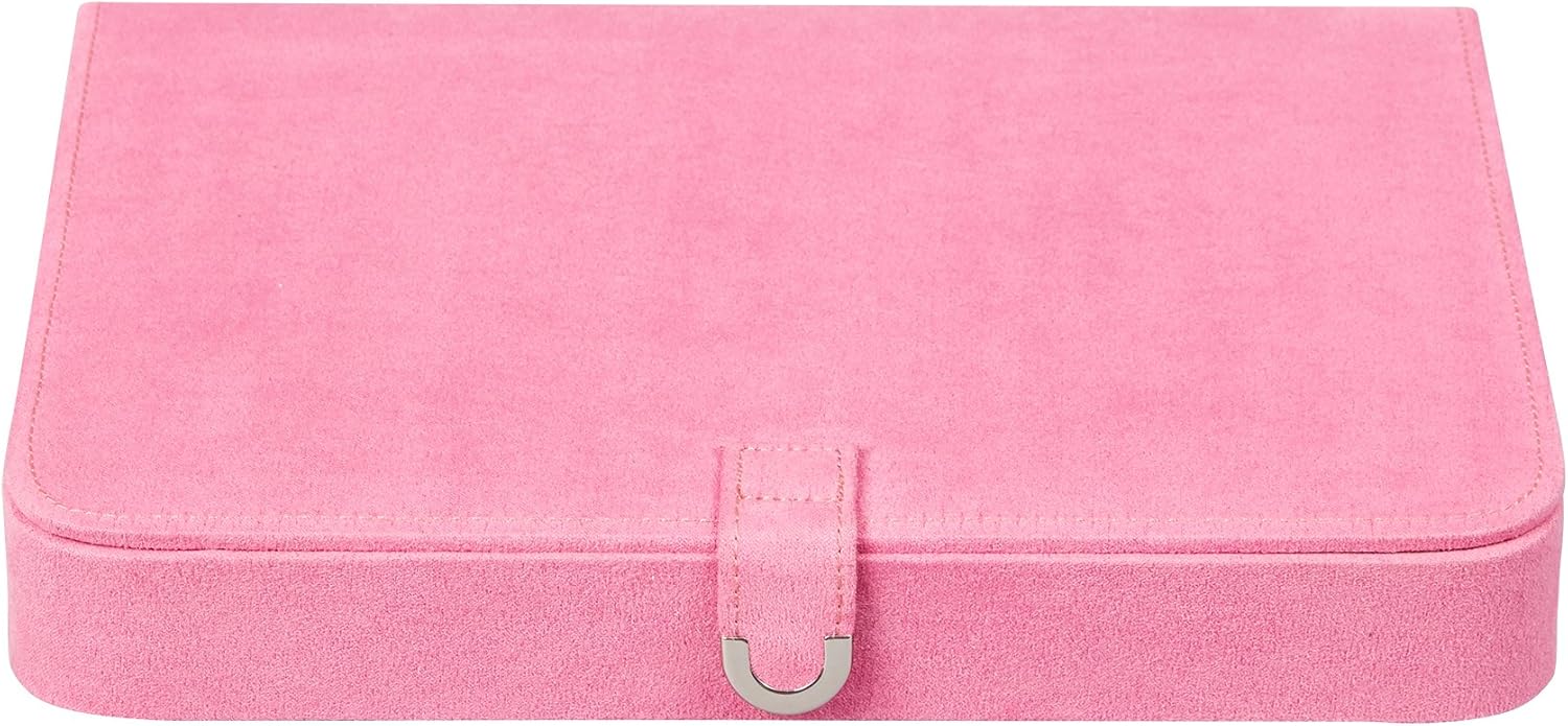 Pink Plush Fabric Jewelry Box P5249