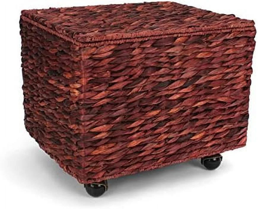 Natural Seagrass Rolling File Cabinet H374788