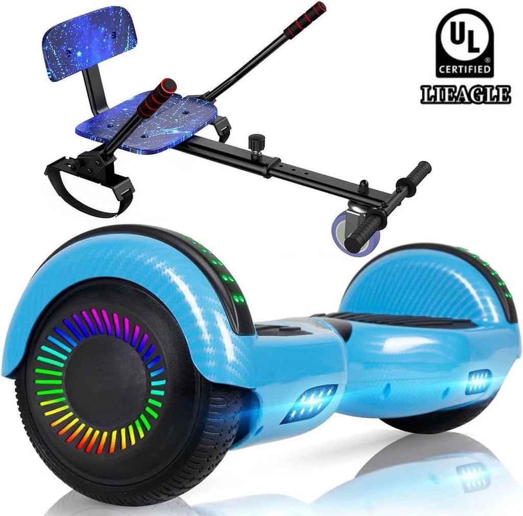 6.5 inch Self Balancing Electric Scooter with Bluetooth Speaker & LED Lights T211331