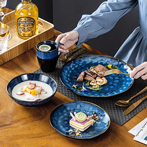 12 Pieces Stoneware Dinnerware Set, Green M516489
