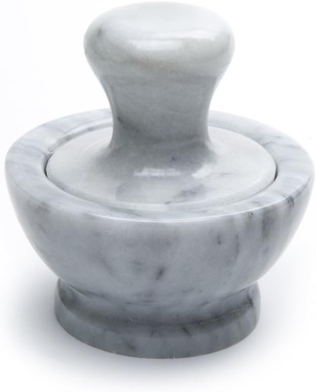 White Marble Mortar and Pestle C621