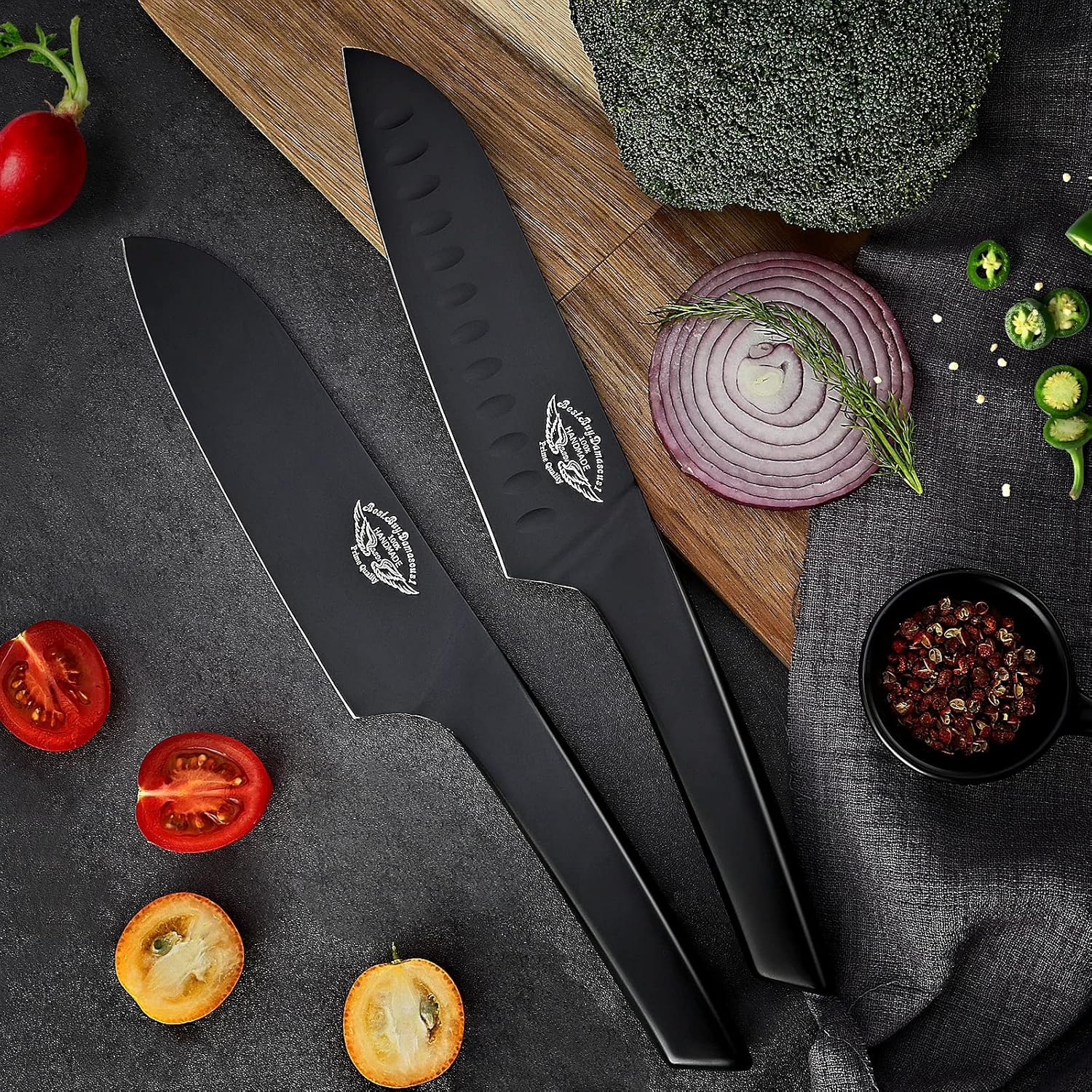 Black Chef Knife Set W6292