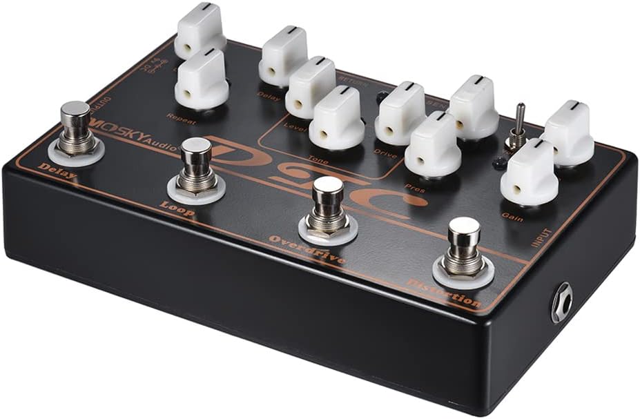 4-in-1 Electric Guitar Effects Pedal Distortion Overdrive Loop Delay A36767