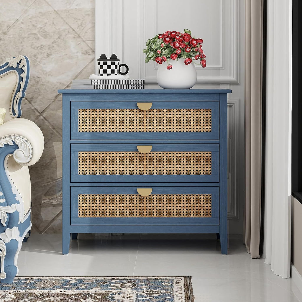 Natural Rattan 3 Drawer Cabinet N60755