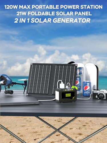 88.8Wh Portable Power Station with 21W Solar Panel L72177