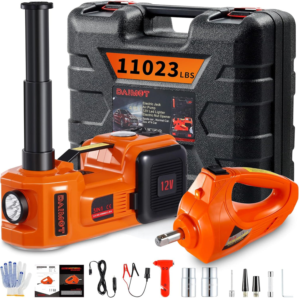 12IN1 Electric Car Jack 5 Ton Floor Jack with Impact Wrench Q357