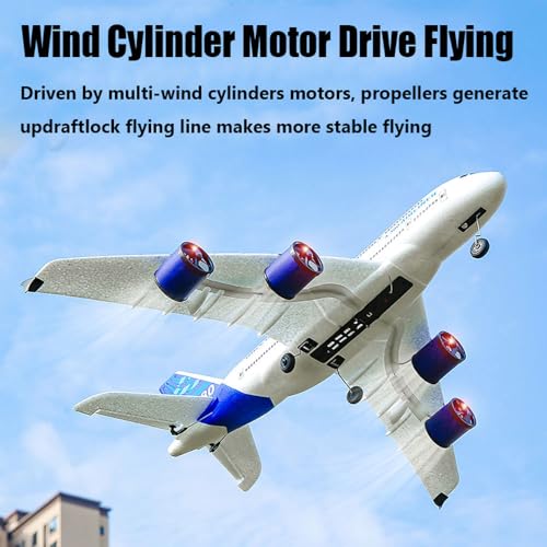 2.4G Remote Control Electric Plane with LED Lights 2 Batteries EPP Airplane W833