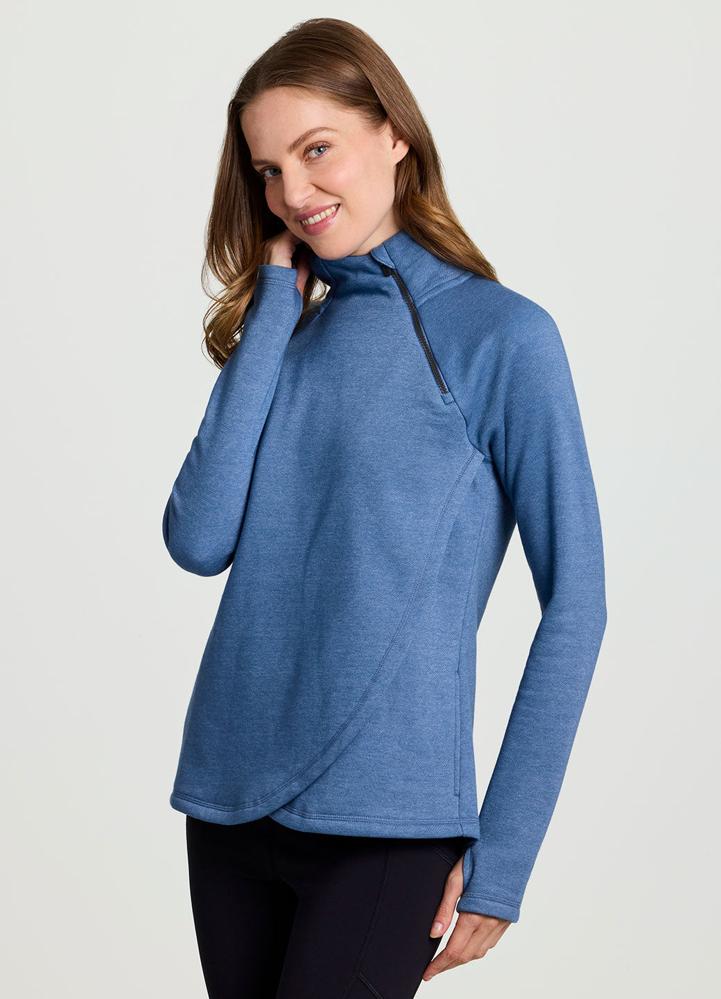 Ready To Roll Fleece Mock Neck Pullover