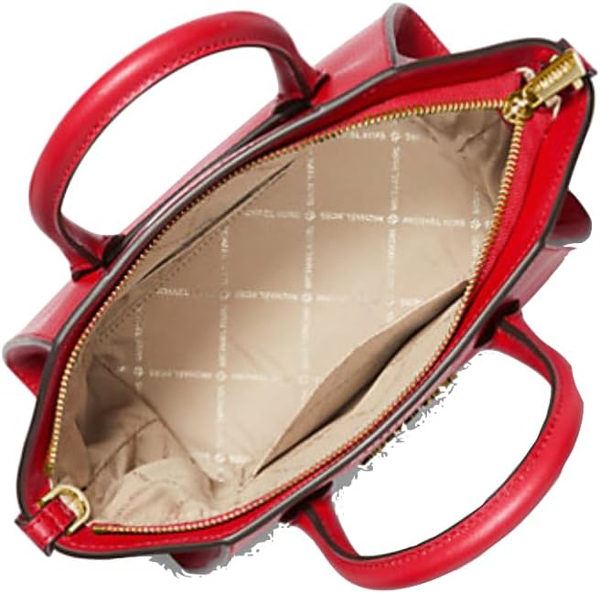 Small Logo Top-Zip Satchel (Bright Red) F7803