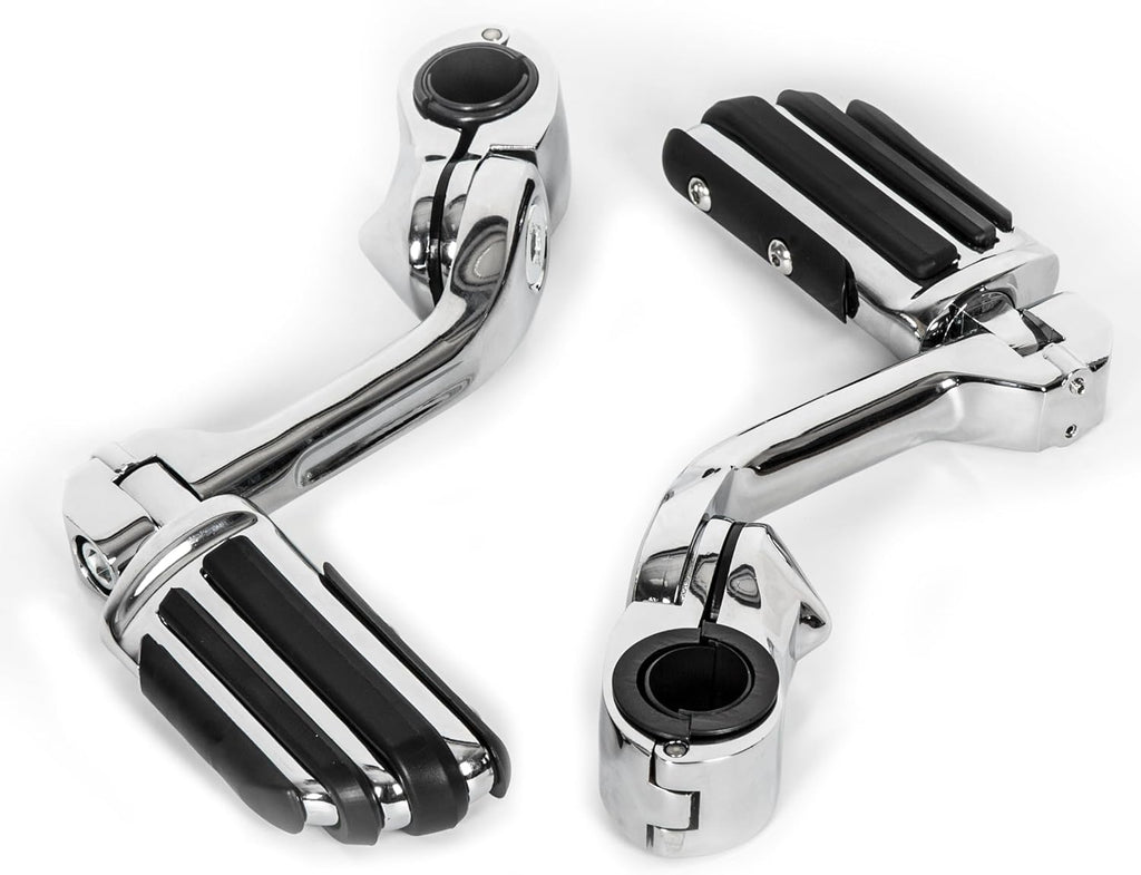 1-1/4" Long Highway Foot Pegs Pedal with Screws for 1.25" Motorcycle Crash Bar Engine Guards Mount Tubing M33630