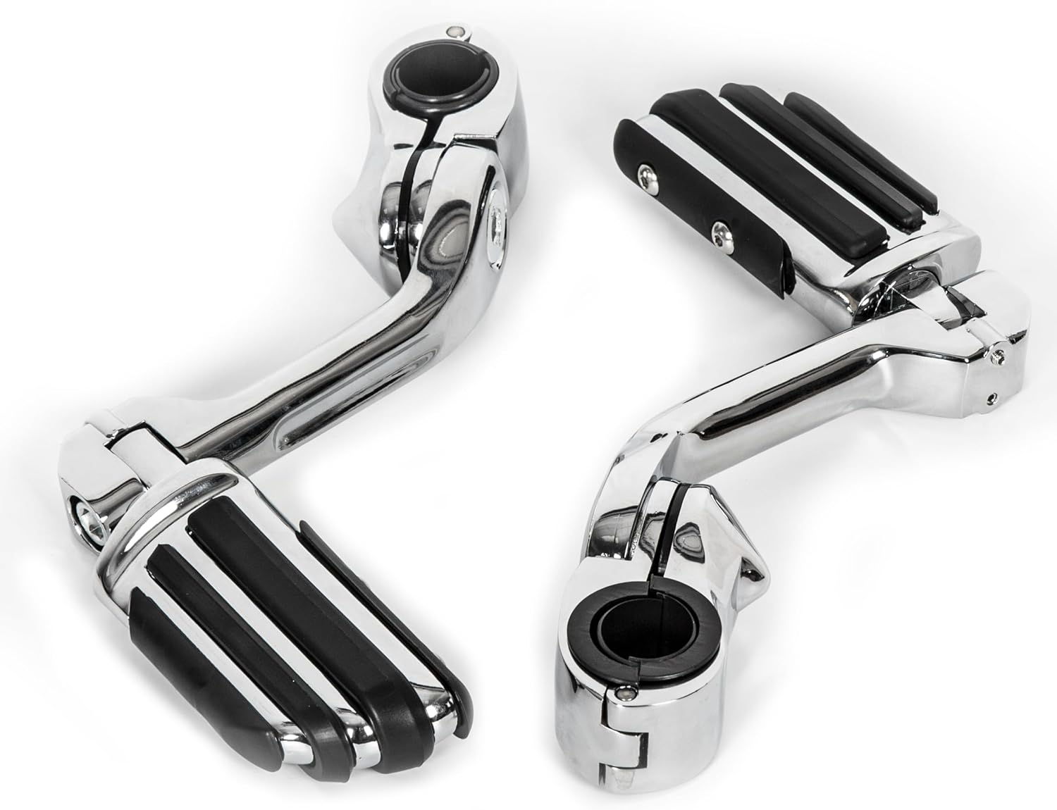 1-1/4" Long Highway Foot Pegs Pedal with Screws for 1.25" Motorcycle Crash Bar Engine Guards Mount Tubing M33630