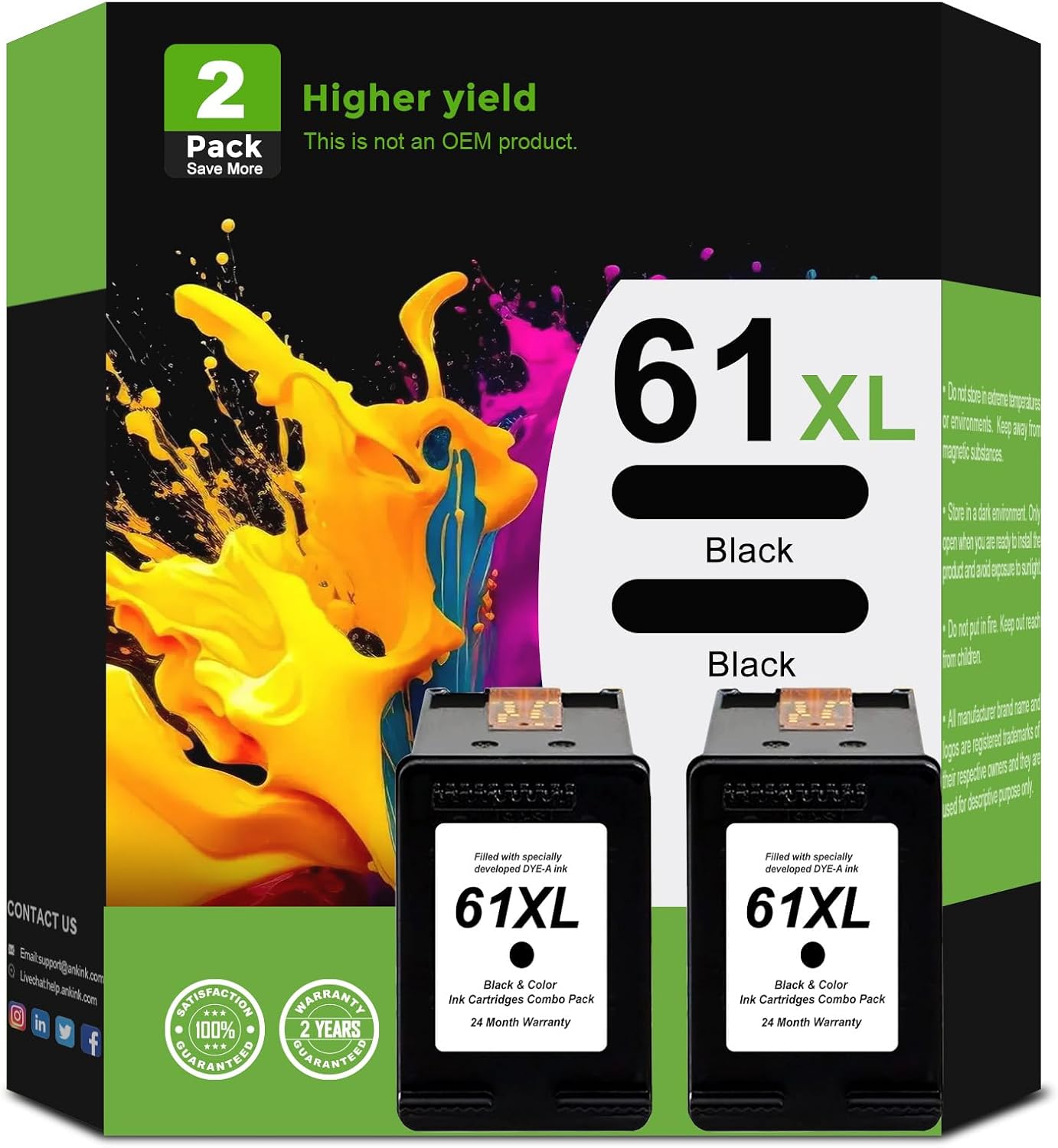 Black 2 Pack Ink Cartridges G5687