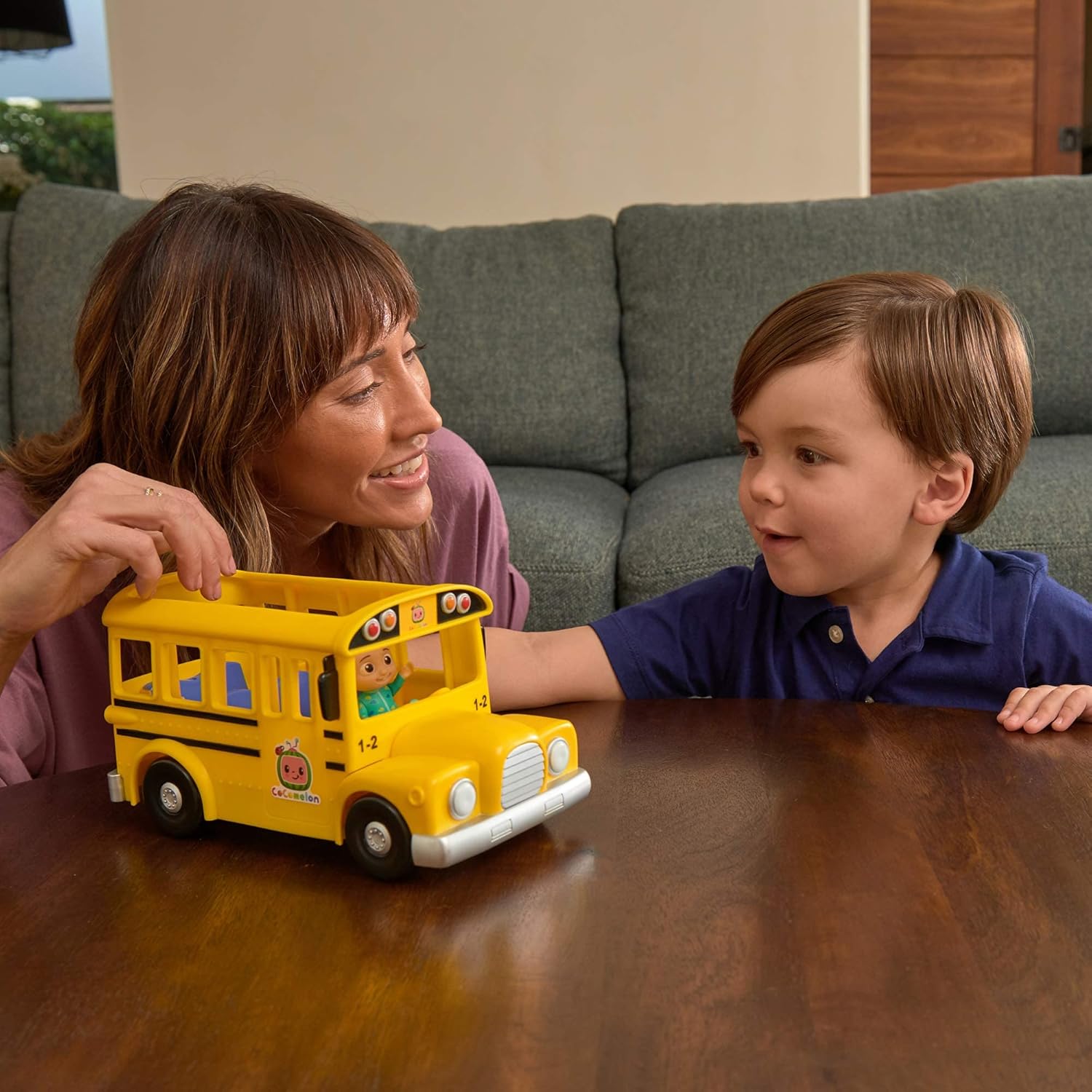 Musical Yellow School Bus with Removable JJ Figure H71954