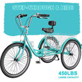 26 Adult Tricycle 3 Wheel 7 Speed 450lbs Capacity Cruise Trike with Shopping Basket T718048