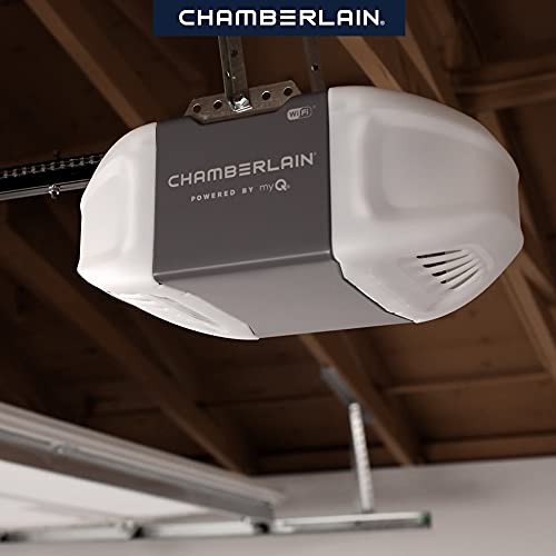 Smart Garage Door Opener, Chain Drive, 1/2-HP Motor, Dual Light N553
