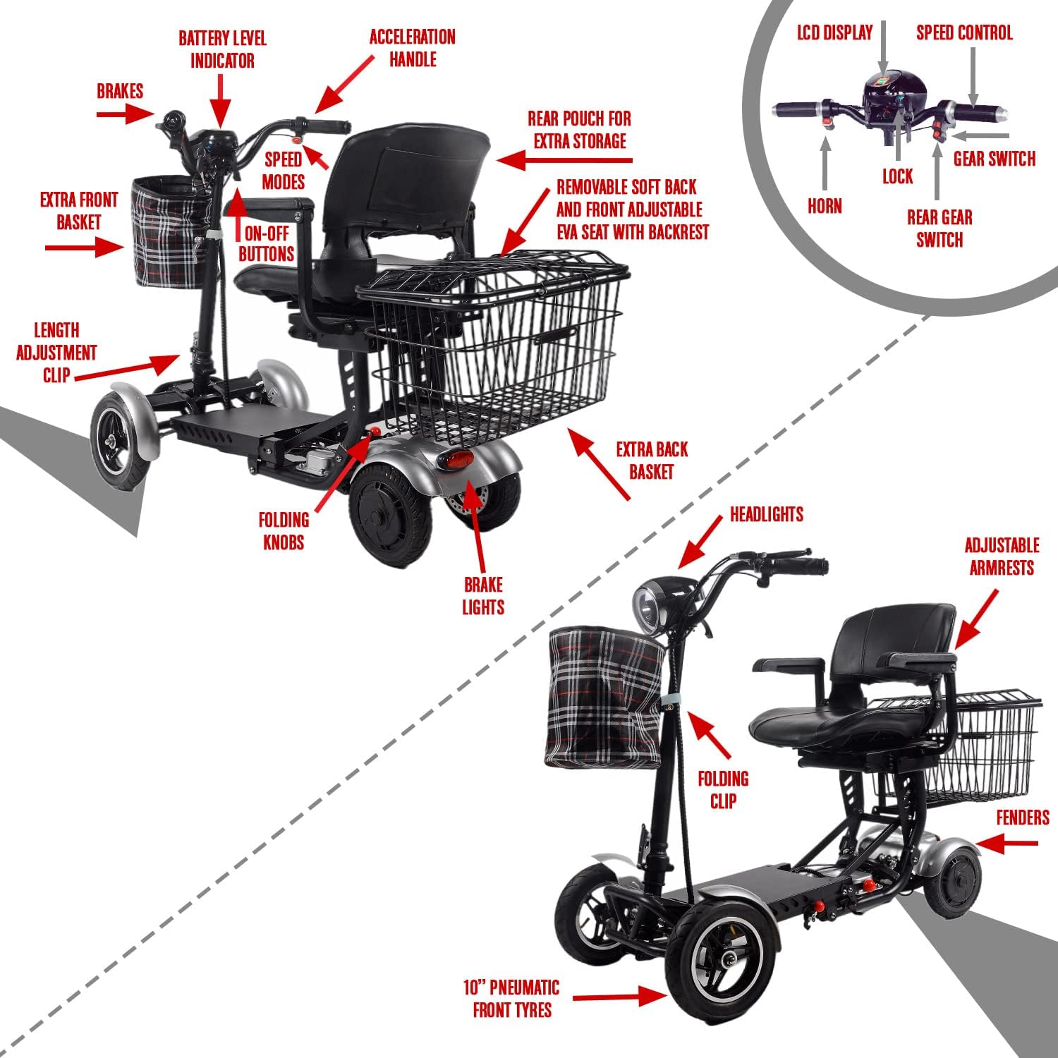 All Terrain 4 Wheel Mobility Scooter G660