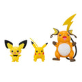 3 Pack Pichu Pikachu Raichu Battle Figures Q318333