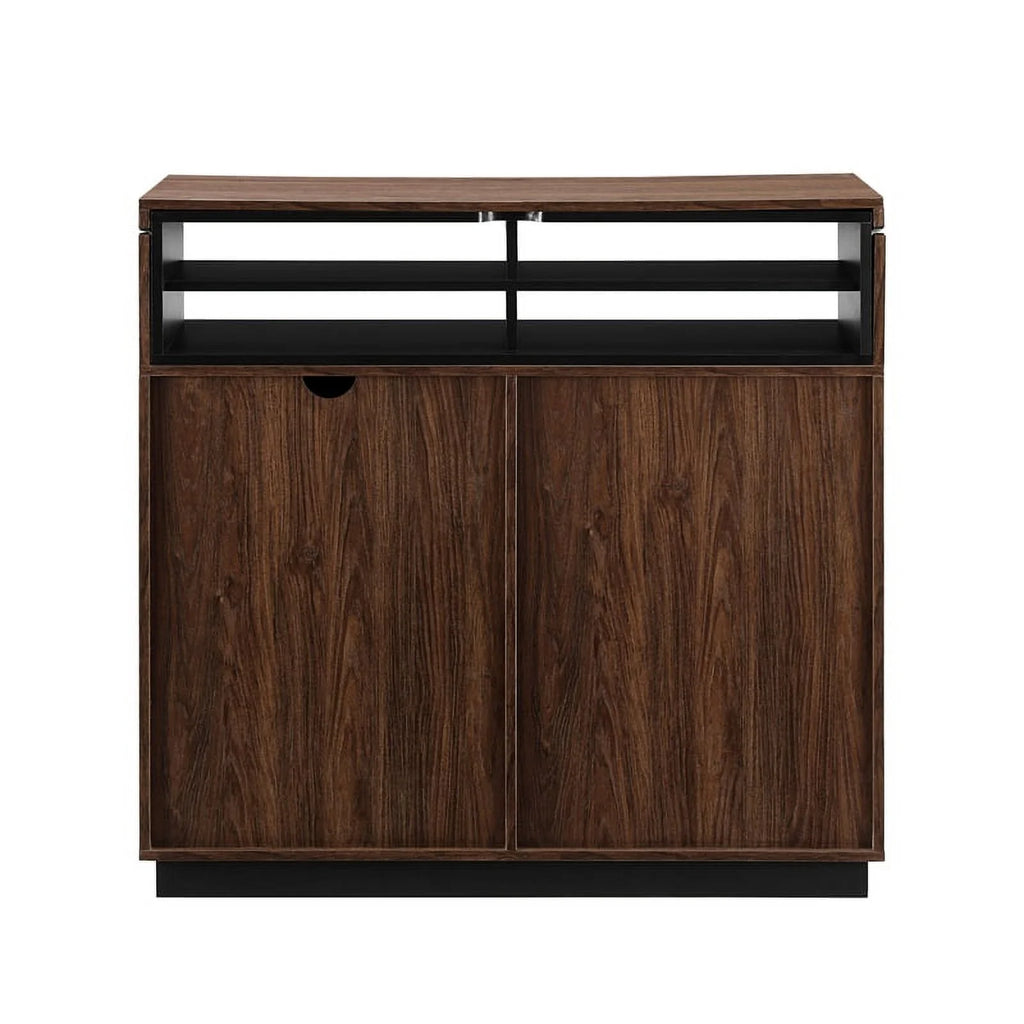 40" 3-Drawer Wood Secretary Desk in Dark Walnut E367