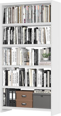 White 5 Tier Metal Bookcase G76952