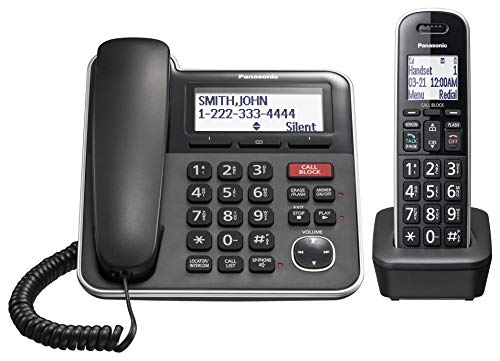2 Handset Corded/Cordless Phone System with Answering Machine M1705