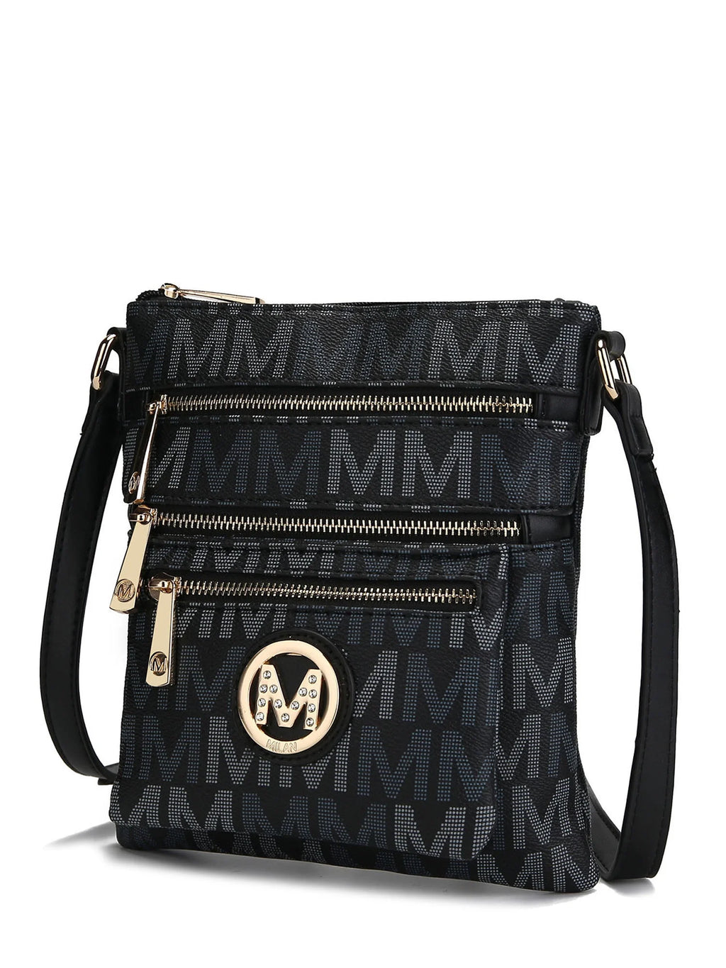 Black Multi Compartments Crossbody S515035