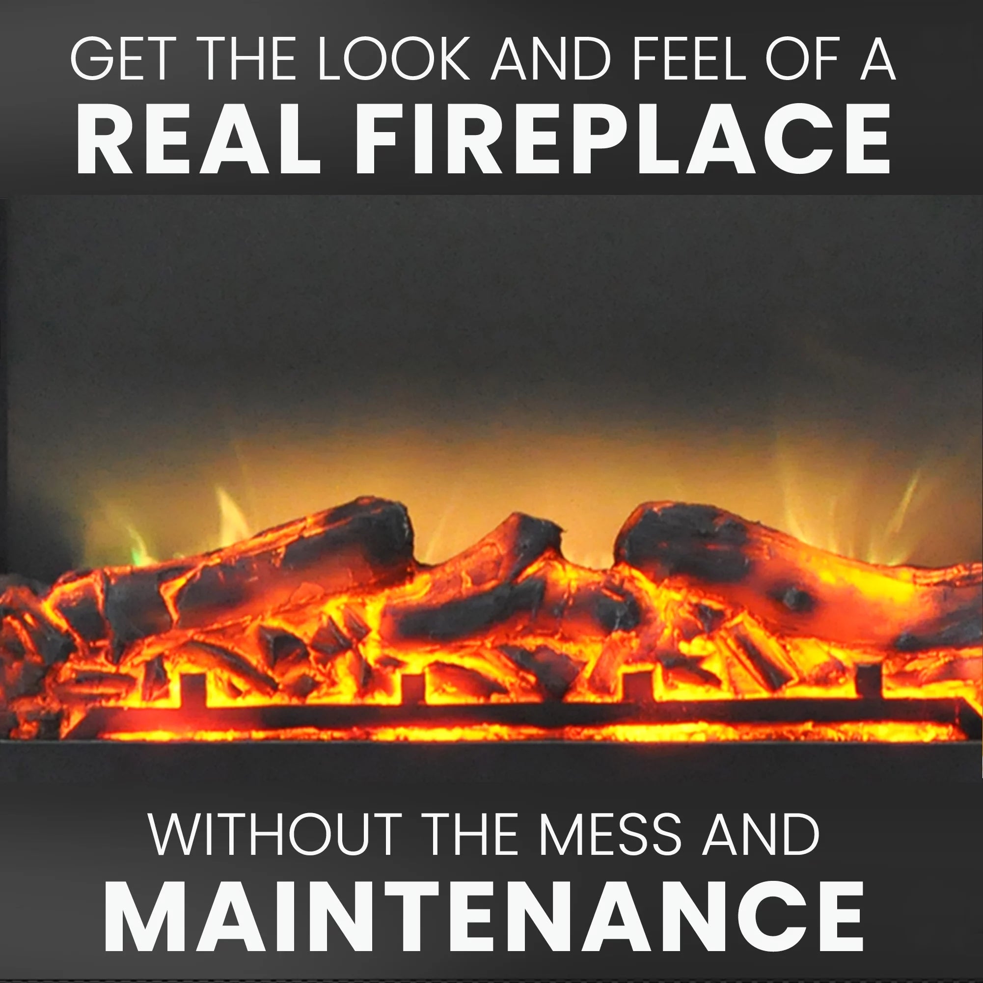 27-In. Freestanding Electric Fireplace Heater Insert with Remote Control J1212