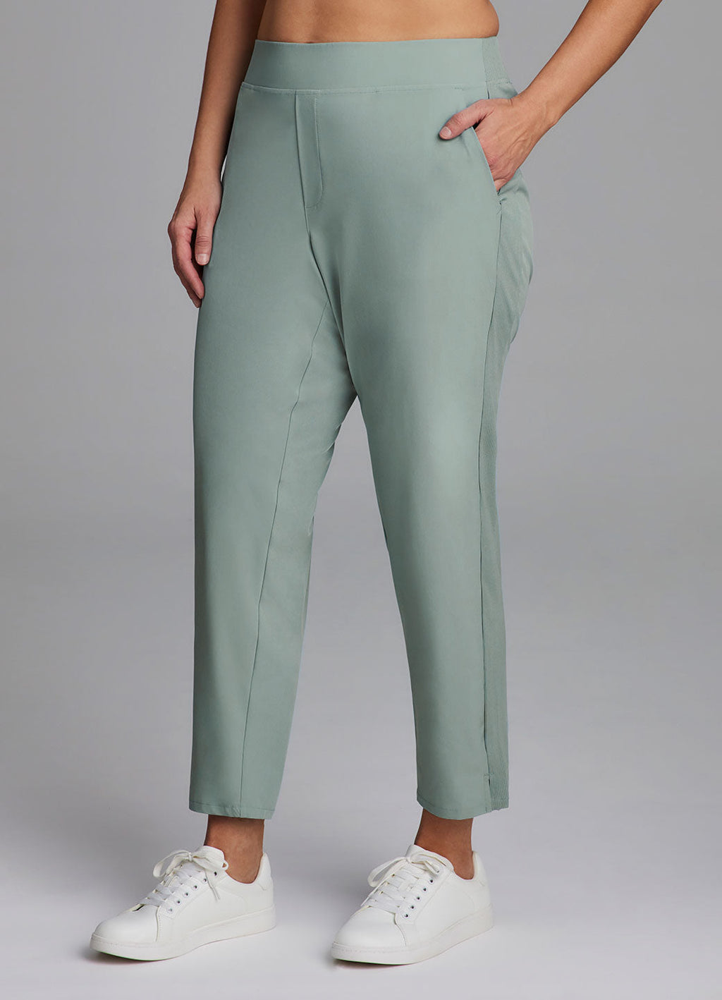 Plus City Stretch Ribbed Ankle Pant