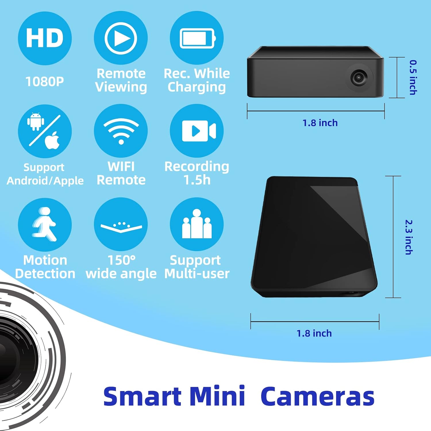 Mini Security WiFi Camera 1080P Wireless Small Home Camera with Motion Detection E6232