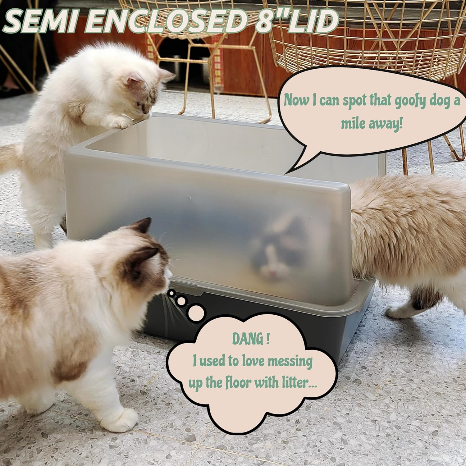 Stainless Steel Extra Large Litter Box with Lid R974
