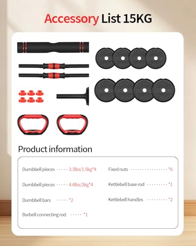 Adjustable 80lbs Dumbbell Set with Connector M638