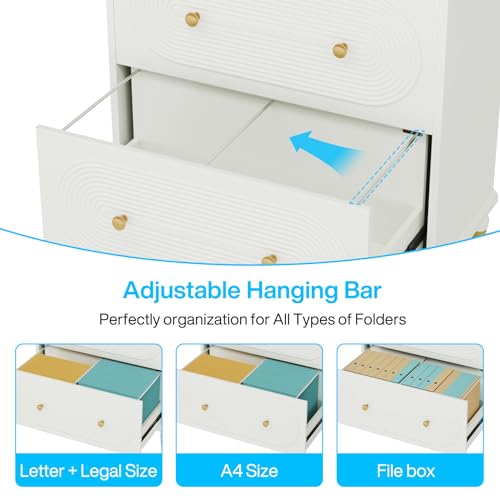 Gray 2-Drawer Wooden File Cabinet O546
